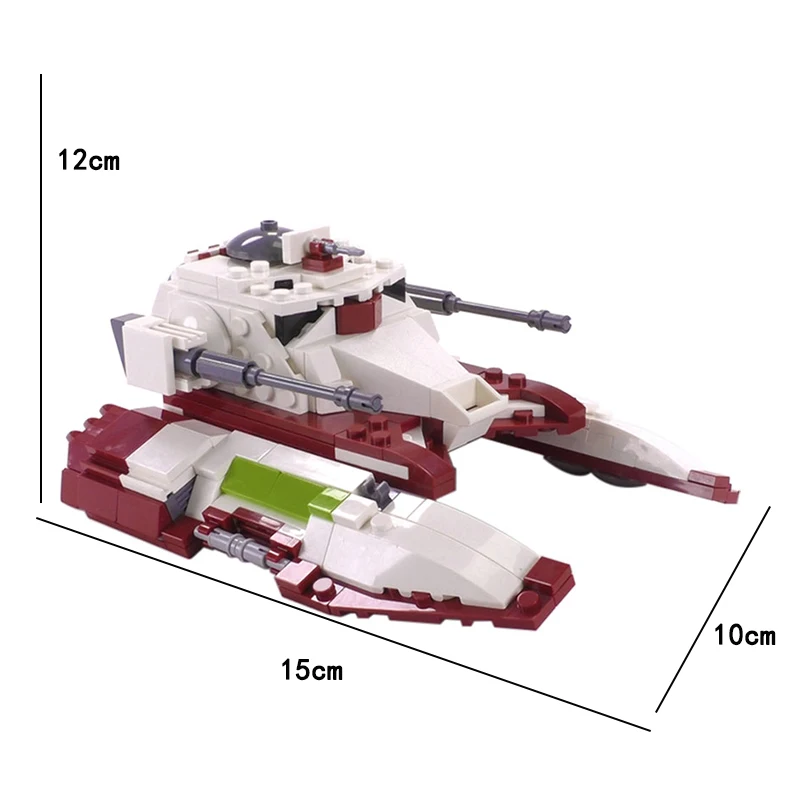 378PCS MOC Classic Movie Space War Republic Fighter Tank TX-130T Minifig Scale Building Blocks Assembly Bricks Toy Holiday Gift