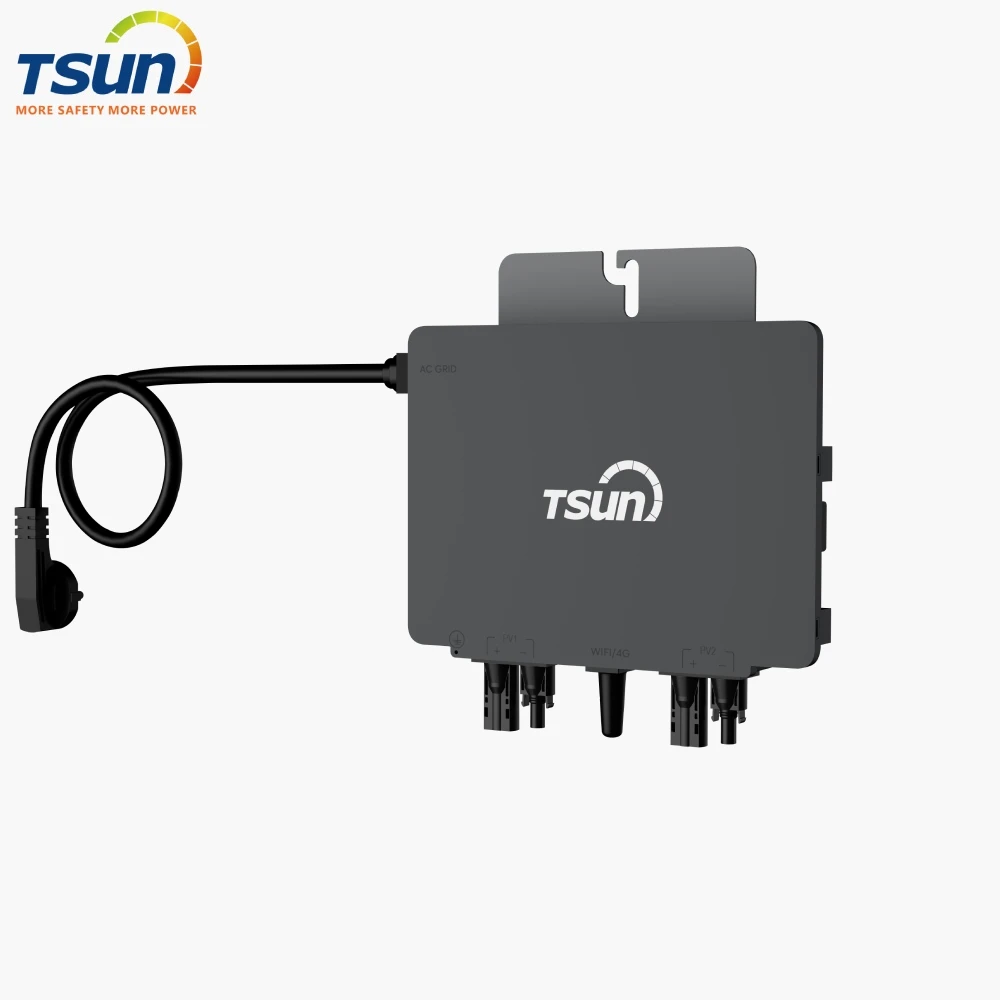 TSUN Mikro-Wechselrichter 800W TSOL-MS800(MX800Lite) für Balkonkraftwerk, IP67 wetterfest, Plug&Play Installation, 2 MPPT, Bluetooth & WiFi, inkl. 5m Anschlusskabel Micro Inverter