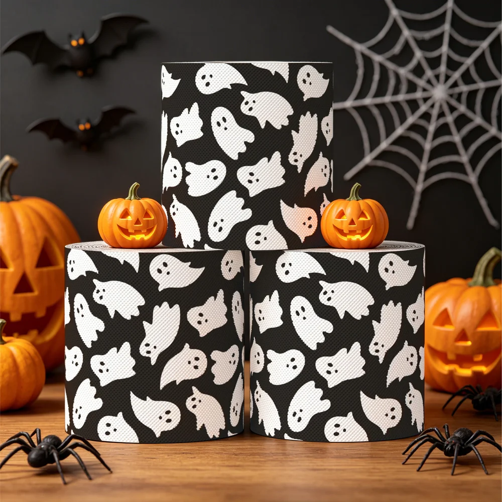 Halloween Ghost Printed Novelty Toilet Paper, High‑Quality Wood Pulp Funny Pattern Roll Paper, Spooky Bathroom Decor, Prank Gift view 4