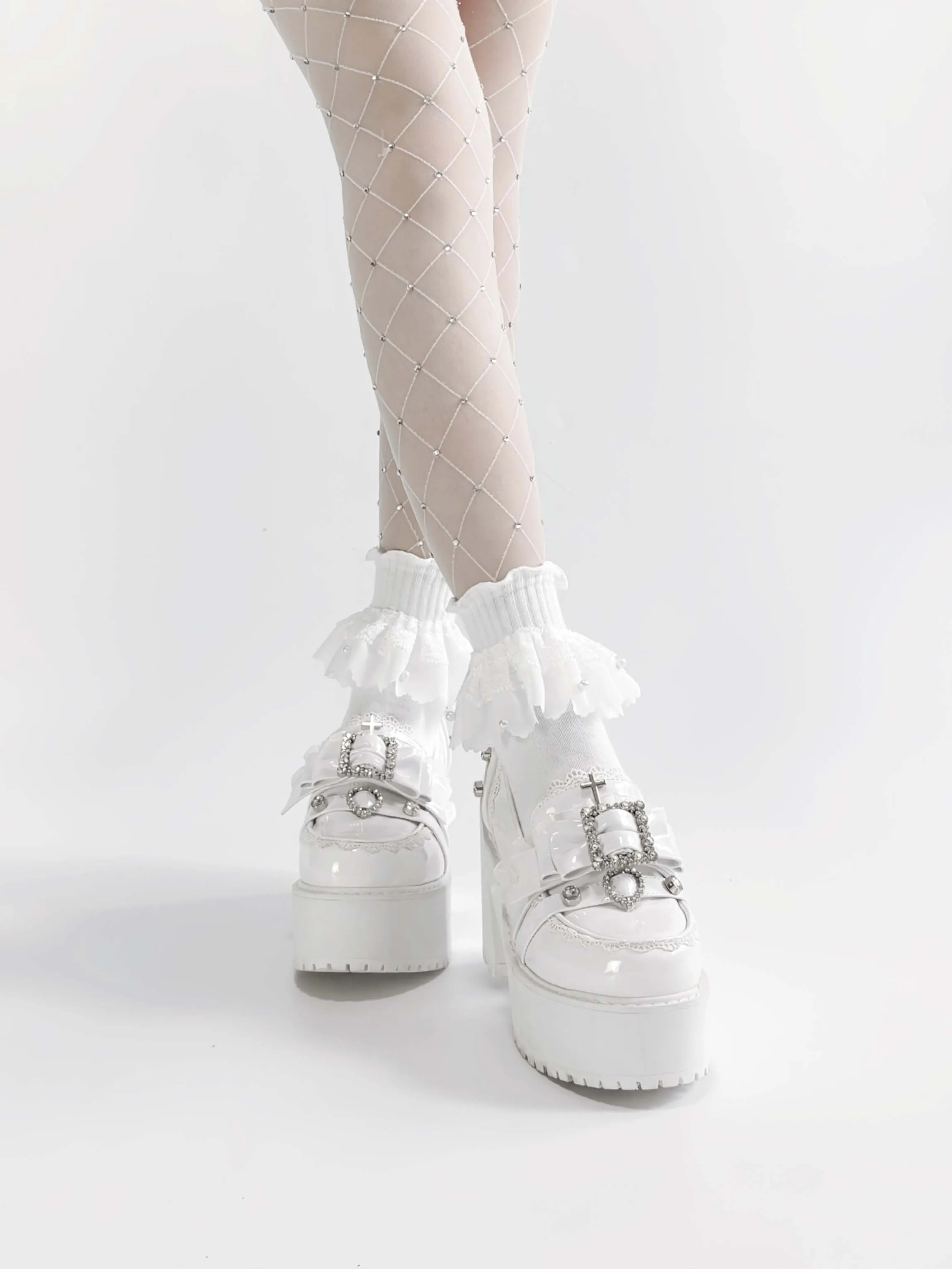 Original Mine Mass Production Black Platform Shoes Spring and Autumn Japanese Sweet Elegant Girl Lolita Style Mary Jane Shoes