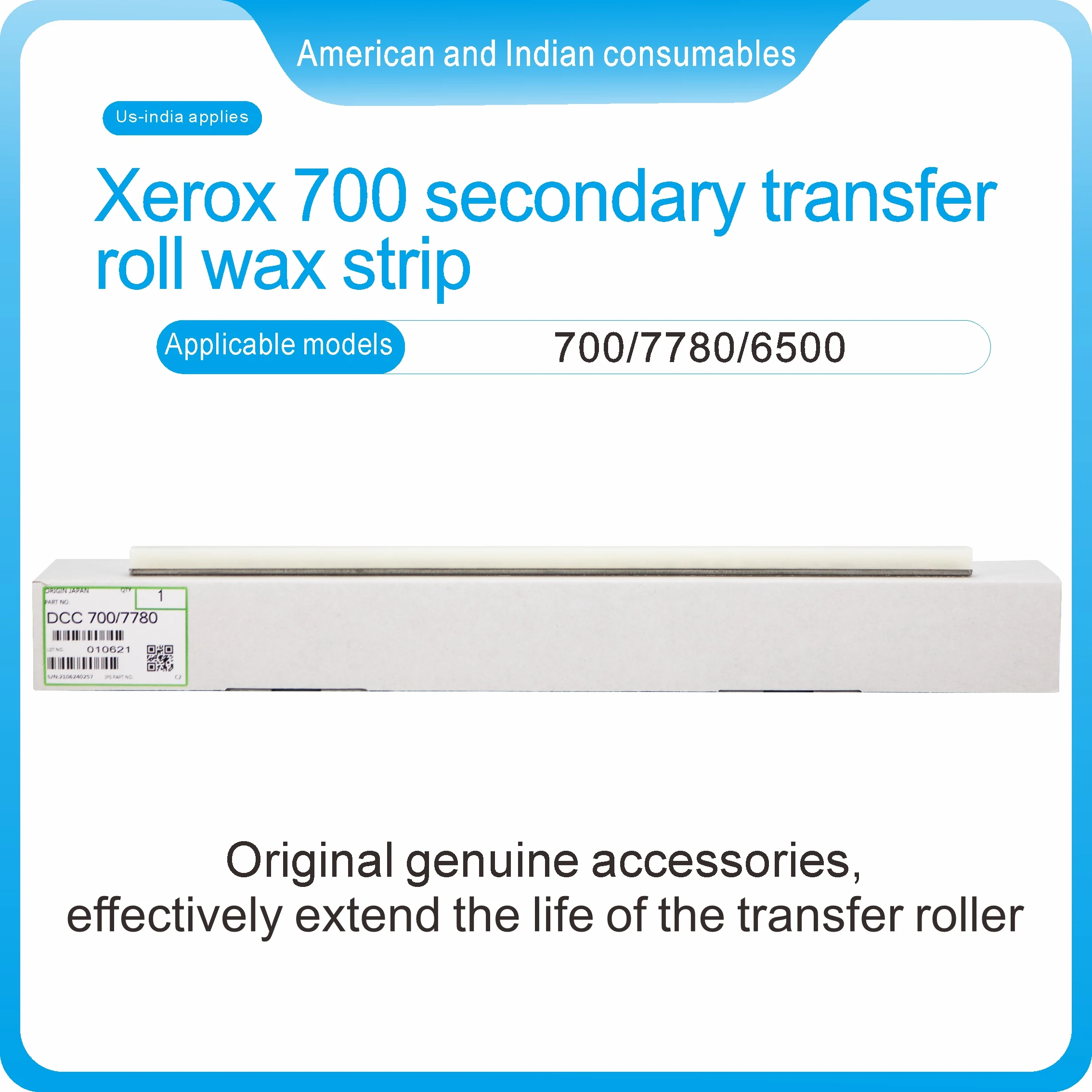 

Quick Drying 2nd Transfer Roller Lubricant Wax Bar For Xerox Versant 700 770 J75 C75 550 Printer Parts White Lubricant Wax Bar