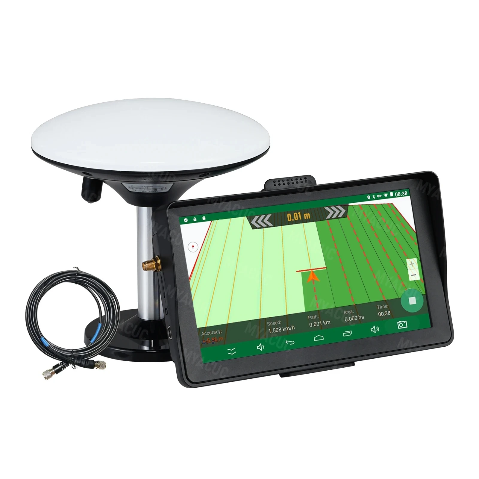 

7 Inch High Precision GPS Navigator for Agricultural Tractors Auto-Steering System RTK Guidance Farm Land Leveling GNSS