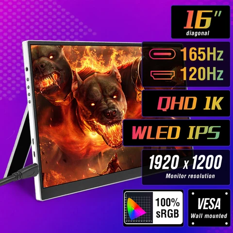 Игровой монитор Anmite A160W04H 16 дюймов, 165Гц, IPS — фото товара