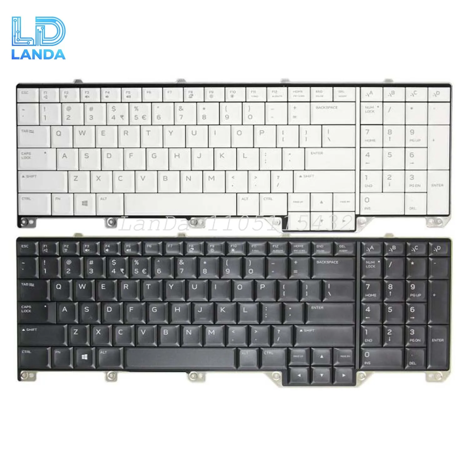 Laptop Keyboard For Dell Alienware 17 R5 P38E Area-51m A51m Gray US RGB Backlit