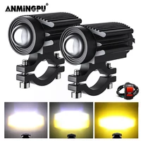 Luz LED para motocicleta, accesorios para motocicleta, focos antiniebla, faros auxiliares, lentes de proyector eléctrico