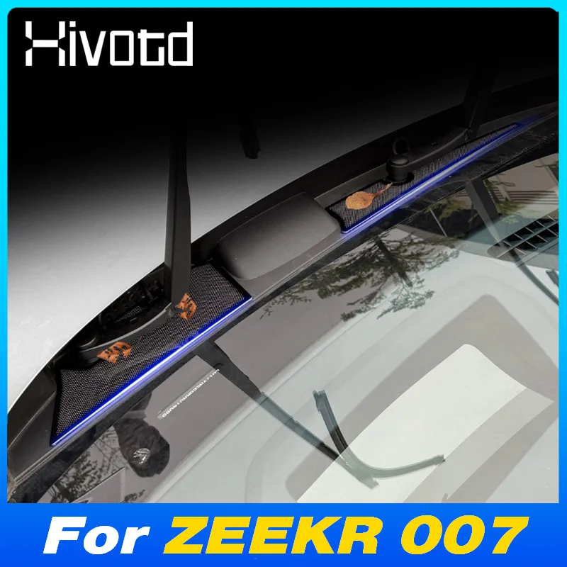 

Stainless Steel Car Front Engine Decorative Hood Air Intakes Screen Cover Dustproof Net Exterior Accessories For ZEEKR 007 2024