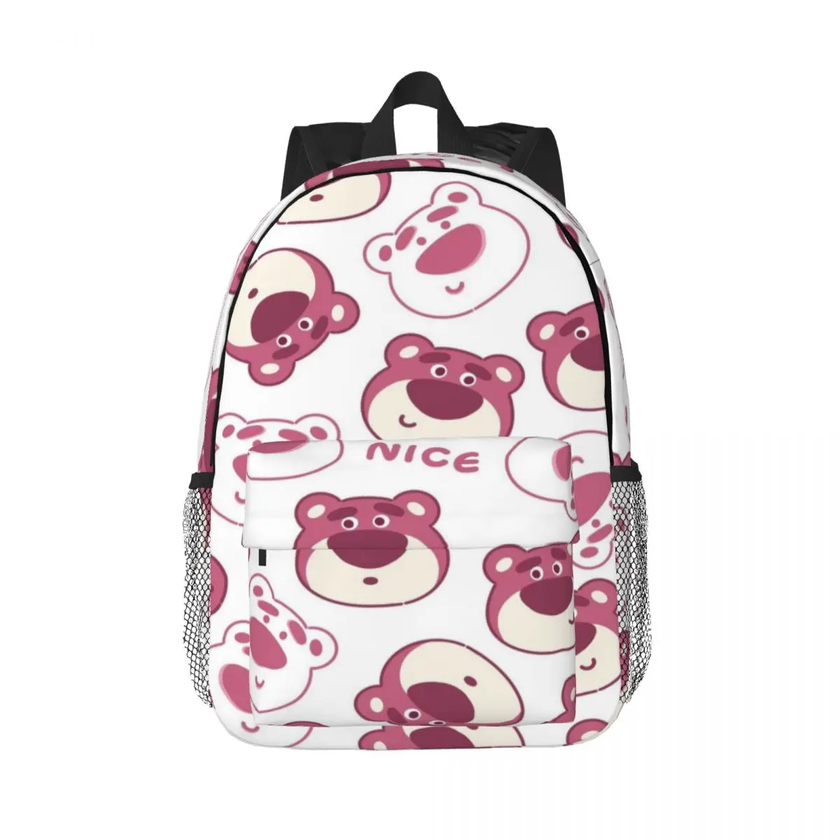 Strawberry Bear New Fashionable Pattern School Bag Print Lightweight Backpack 15inch