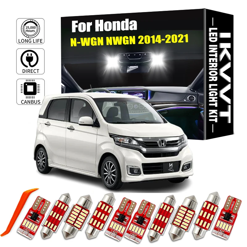 

IKVVT 7 шт. Внутренняя лампа Canbus для Honda N WGN N-WGN NWGN 2014 2015 2016 2017 2018 2019 2020 2021 Автомобильные лампы Светодиодный внутренний свет Ki