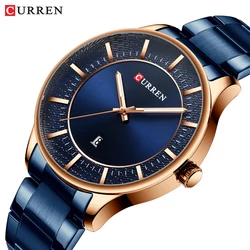 2021 New CURREN Watches For Men Sport Quartz Wristwatches Luxury Stainless Steel Clock Men Watch Relogio Masculino