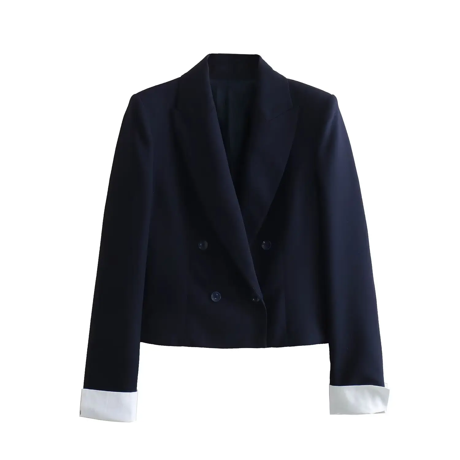 Rindu TRAF 2024 Women's Patchwork Cuff Blazer New in Outerwears Traff Official Store Woman 2023 Blazers Outerwear Coats Deals