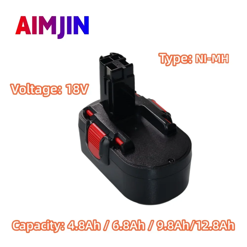 

18V 4.8Ah/6.8Ah/9.8Ah/12.8Ah NiMH Rechargeable Battery For Bosch BAT160 BAT189 BAT025 1662B Power Tools Battery replace