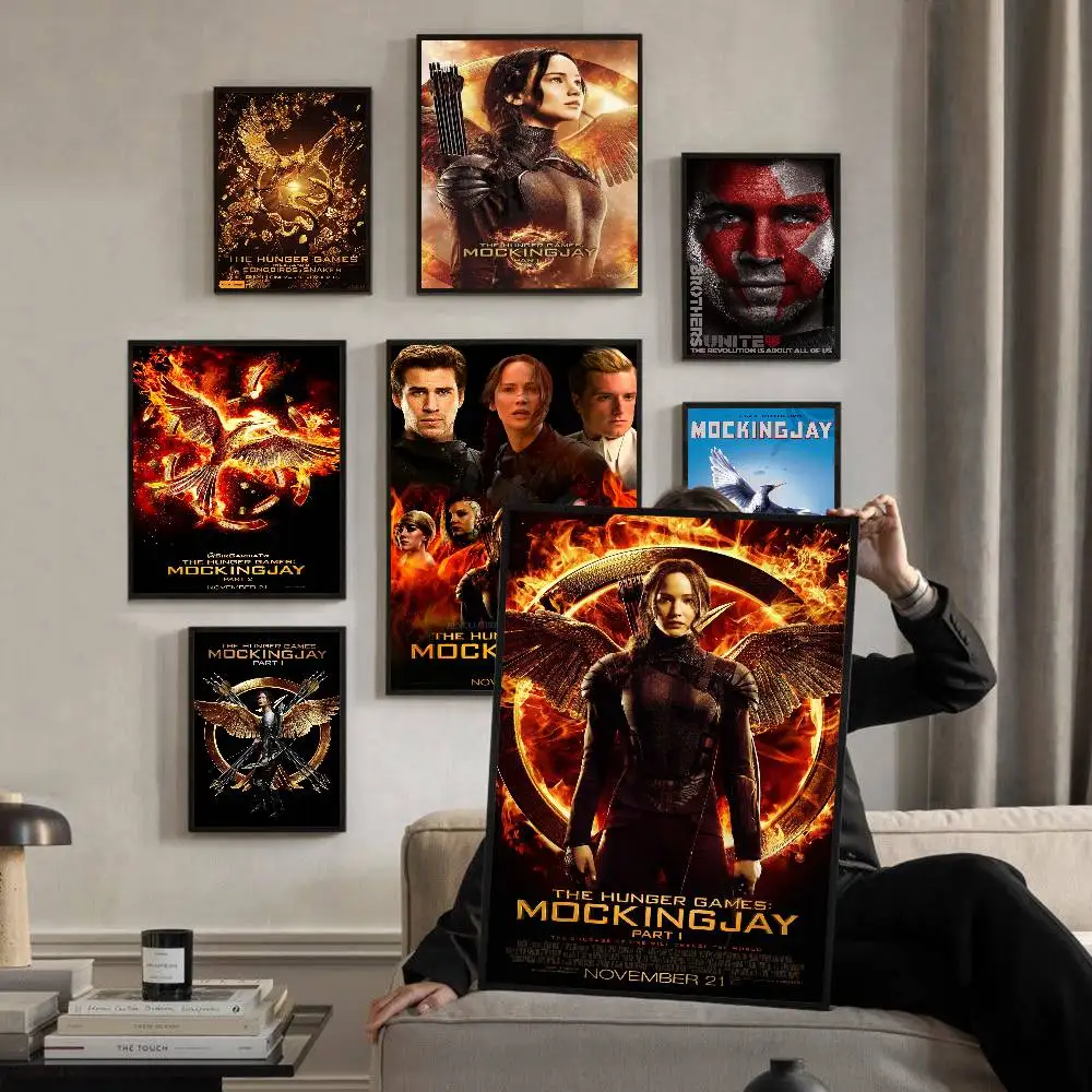 The Hunger Games 3 ملصقات فيلم لاصقة ملصق ورق أبيض DIY ملصقات حائط لغرفة البار والمقهى #2