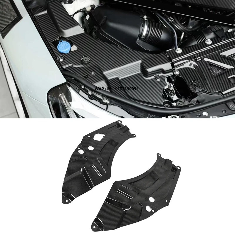 

Headlight Covers Trim Set Dry Carbon Fiber Front Engine Cover Bay for M2 G87 M3 G80 G81 M4 G82 G83 Upper Trim Covers Kit
