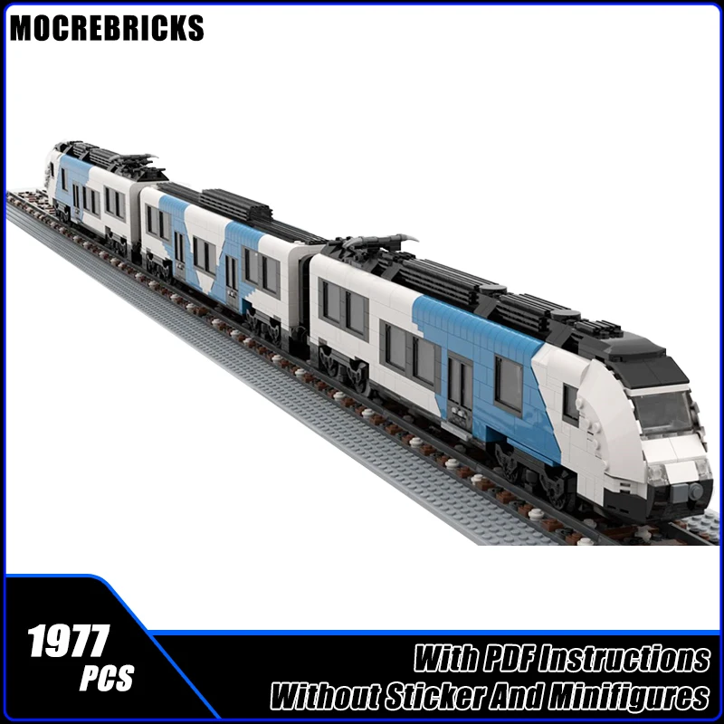 MOC Building Blocks Technical City Railway Vehicle German Private Owner ETR Train Bricks DIY Assembly Model Creative Toys Gifts