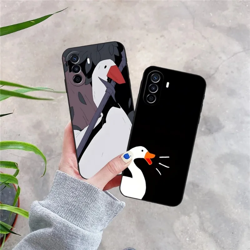 Untitled Goose Game Duck Phone Case For Honor 50 60 70 30 20 I 10 Pro S SE V40 V30Pro V20 V9 V8 X30 X20 Fundas Cover