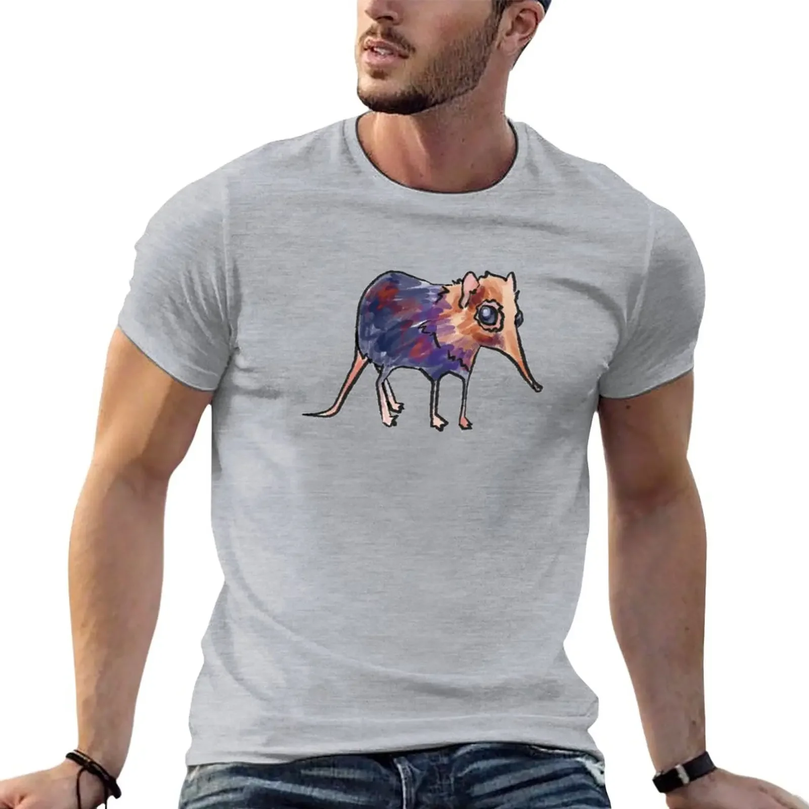 

New Elephant shrew T-Shirt summer tops T-shirt for a boy Short sleeve tee t-shirts man fruit of the loom mens t shirts