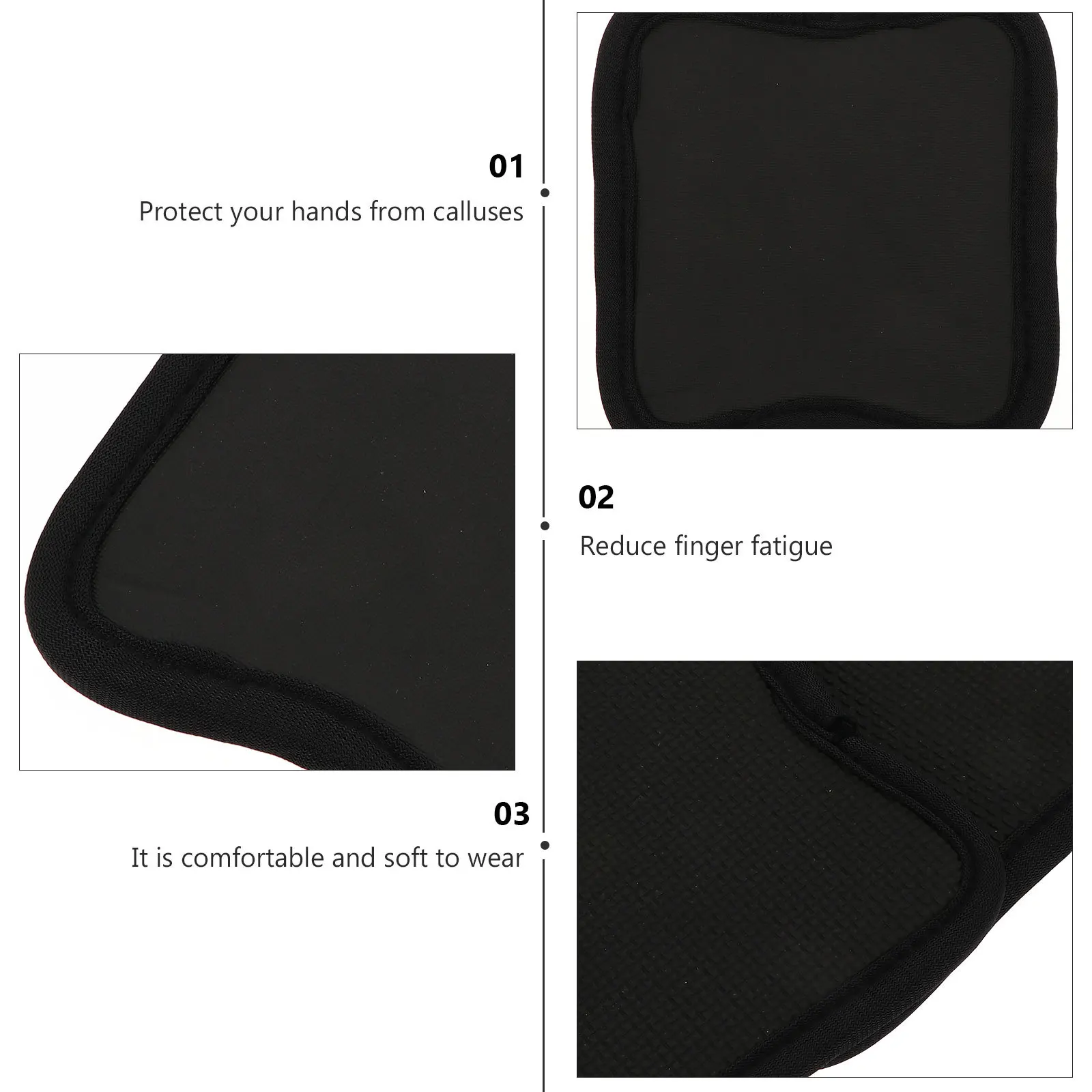 

1 Pair Grip Pads Premium Polyester Seamless Stitch Sweat-Absorbing For Gym Workout Weight Lifting Cross Fit Training Fitness