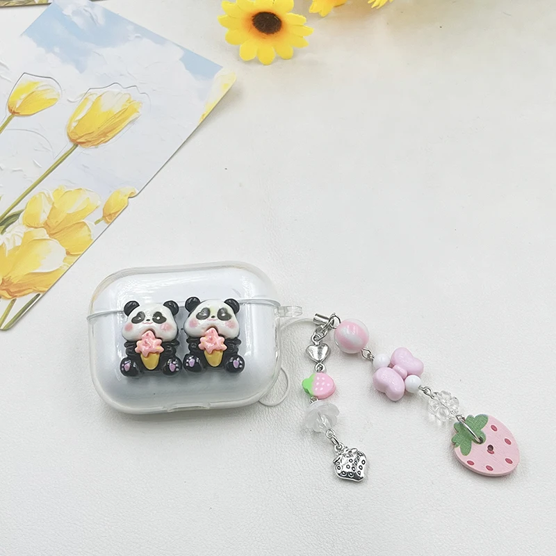 Cute Panda case For Sony WF-C710N /WF-C700N /  WF-C510/ WF-C500 Case Silicone earphone Cover For Sony C510 - view 2