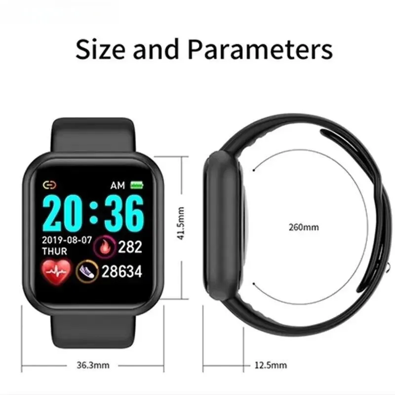 Real Pedometer Multifunction Smart Watch For Men Women Kids Message Remind Music Control Sport Step Calories Smartwatch