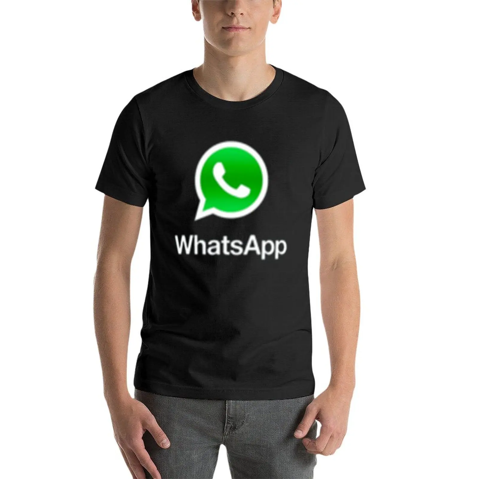 تي شيرت WhatsApp لصيف 2025 بالإضافة إلى قمصان بمقاسات كبيرة لمحبي الرياضة للرجال #4