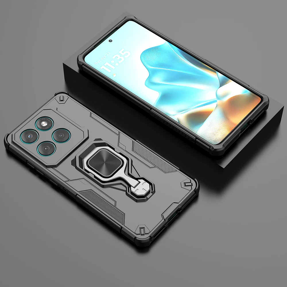 Für Motorola Edge 60 Fusion 60S 60 Stylus Fall Drehbare Ständer Magnetische Ring Halter Schutz Telefon Abdeckung Funda Capa