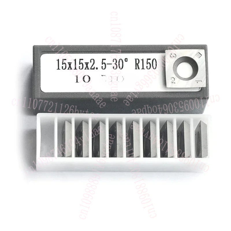 10pcs / Pack 15mm Square Carbide Steel Cutter Knives Blade 15x15x2.5-30° R150 with Screws Environmental Protect DropShipping