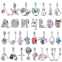 925 Sterling Silver Charms  Luggage Pendant Hedgehog Holding Heart Beads Fit Pan 925 Original Bracelets DIY Jewelry Gifts