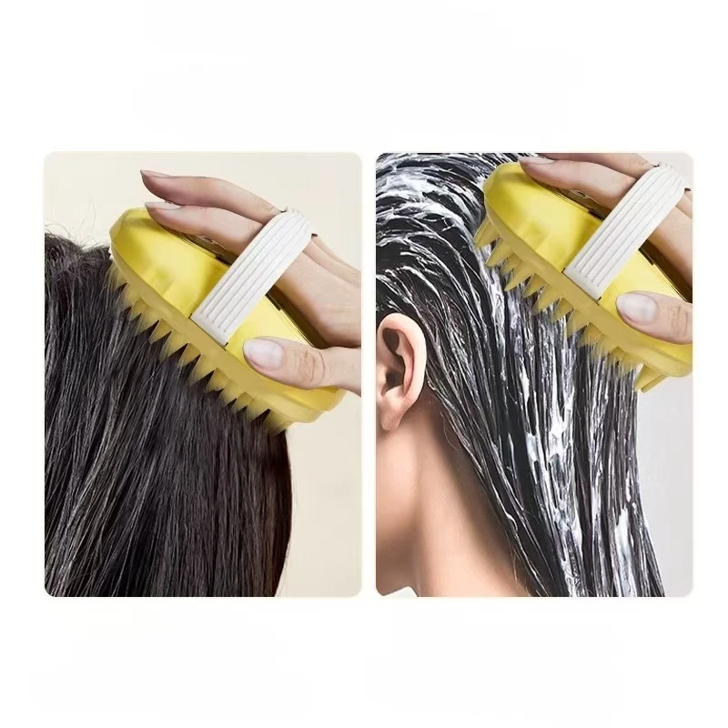 Multi functional liquid massage hair brush, household silicone hair brush, scalp cleaning massage hair brush - Detail 1