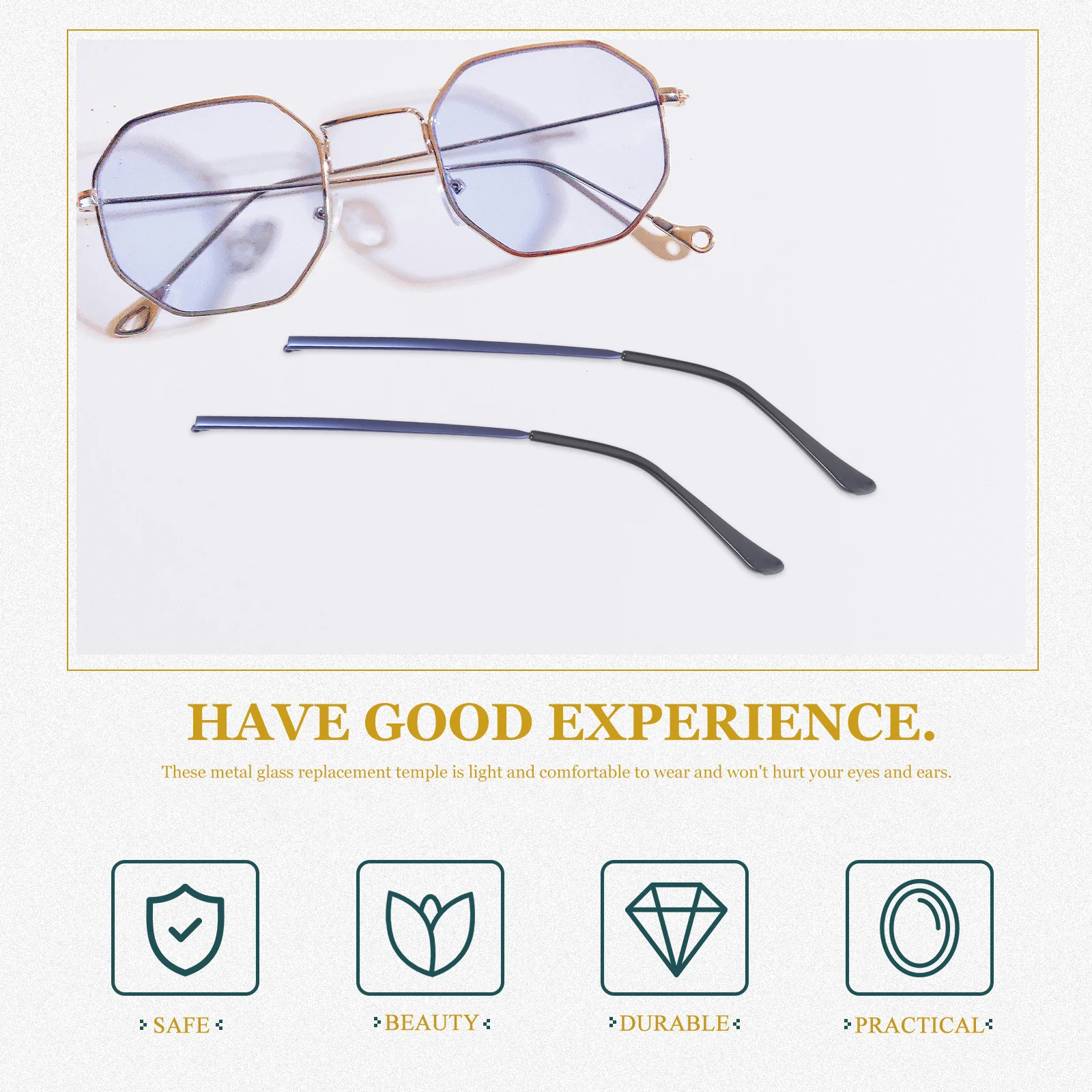 1 زوج نظارات معدنية الذراع الساقين استبدال للنظارات الشمسية دائم العالمي صالح طقم تصليح معبد حماية العمل #6