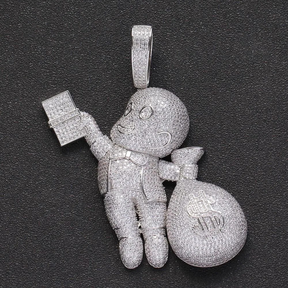 

Изысканный кулон в виде лысого мешка из медного сплава - европейско-американский хип-хоп персонаж мультфильма