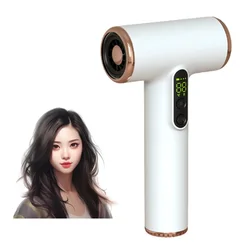 Wireless Hair Dryer USB Cordless Portable Travel Rechargeable Strong Wind Low Noise 3 Gears Hair Dryer with Lcd