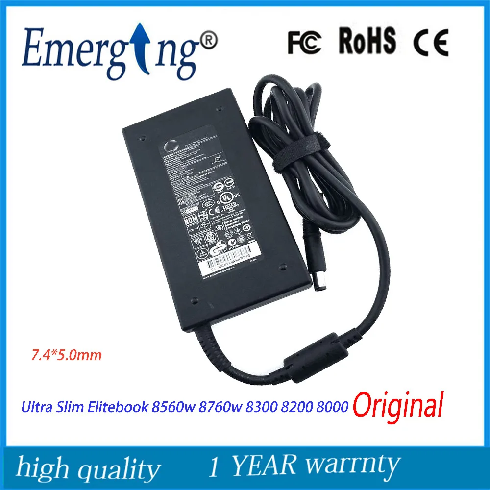 Original 19.5v 7.7a 150w 7.4*5.0 mm ac Portátil Adaptador Carregador para hp Elitebook 8560w 8760 8300 8200 8000 Tudo em um pc