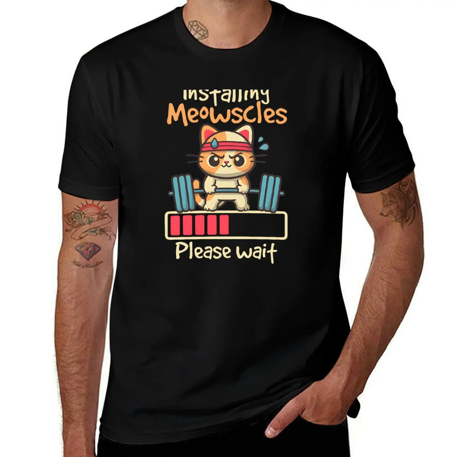 

Installing Meowscles T-Shirt man t shirts graphic t shirts for man cotton funny t shirt for man T-shirt
