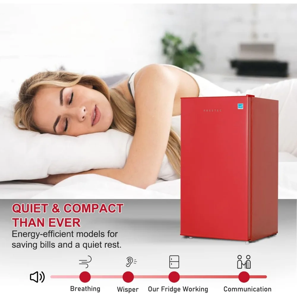 3.1 CU' Mini Refrigerator, Compact Refrigerator, Small Refrigerator with Freezer, Red (FR 310 RED)