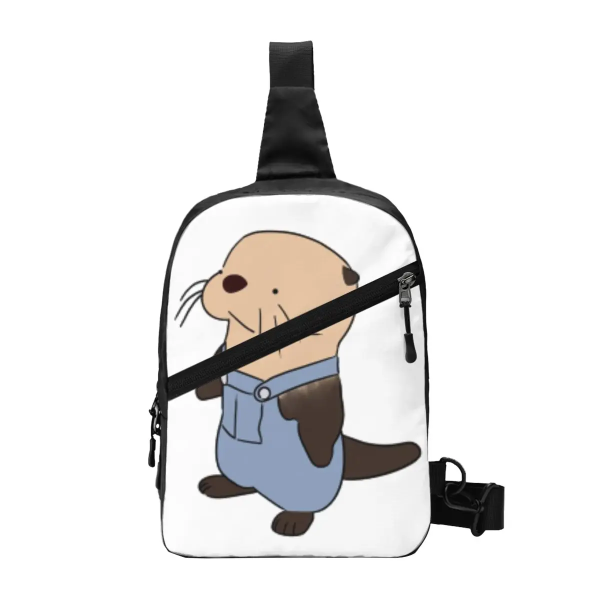 

Kevin The Otter Chest Bag Men Sling Crossbody Backpack Chest Bag Travel Hiking Daypack Shoulder Bag