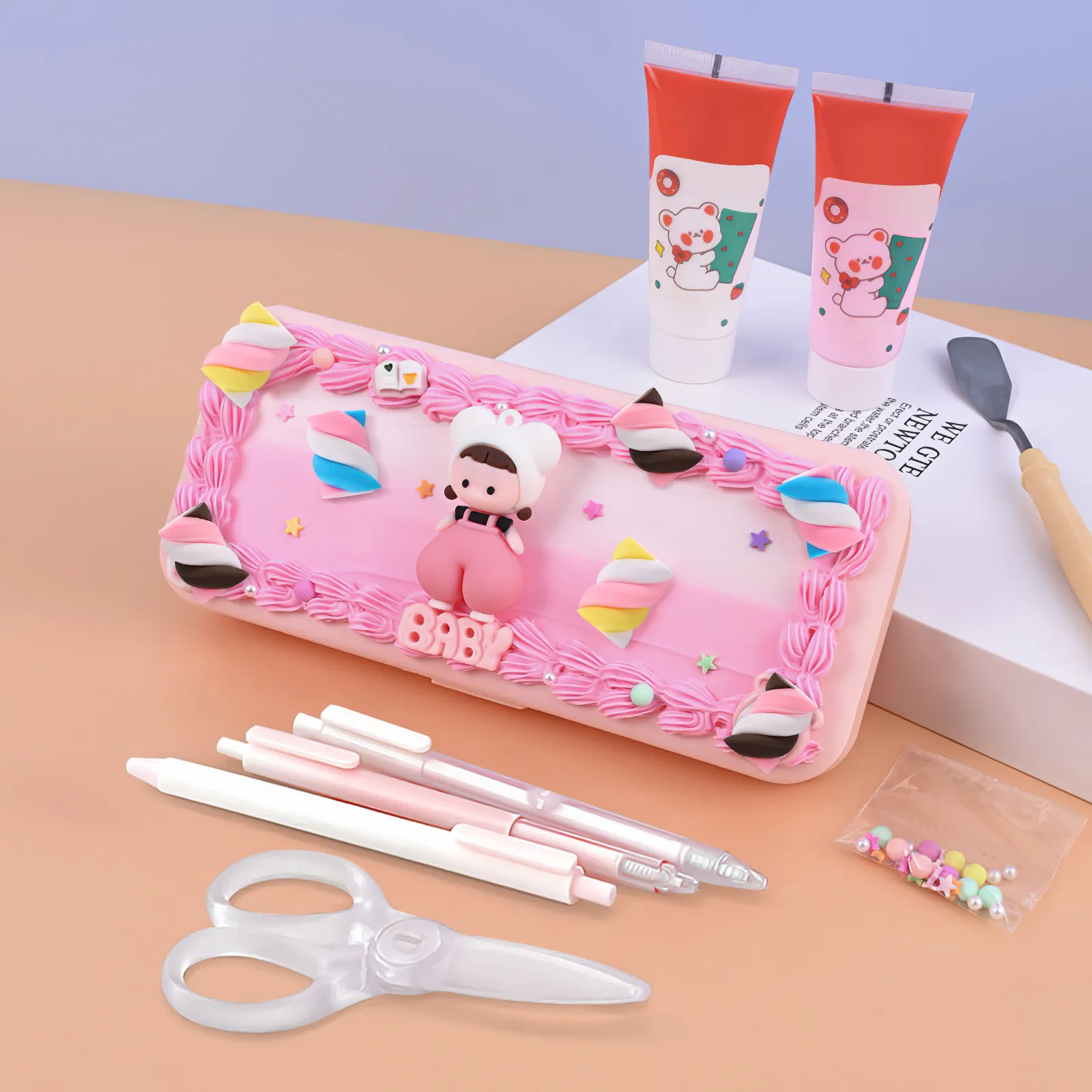 30Pcs Premium Pottery Cotton Candy Style Craft Accessories Mixed Colors for DIY Scrapbooking Hairpin Mobile Case Frame view 6