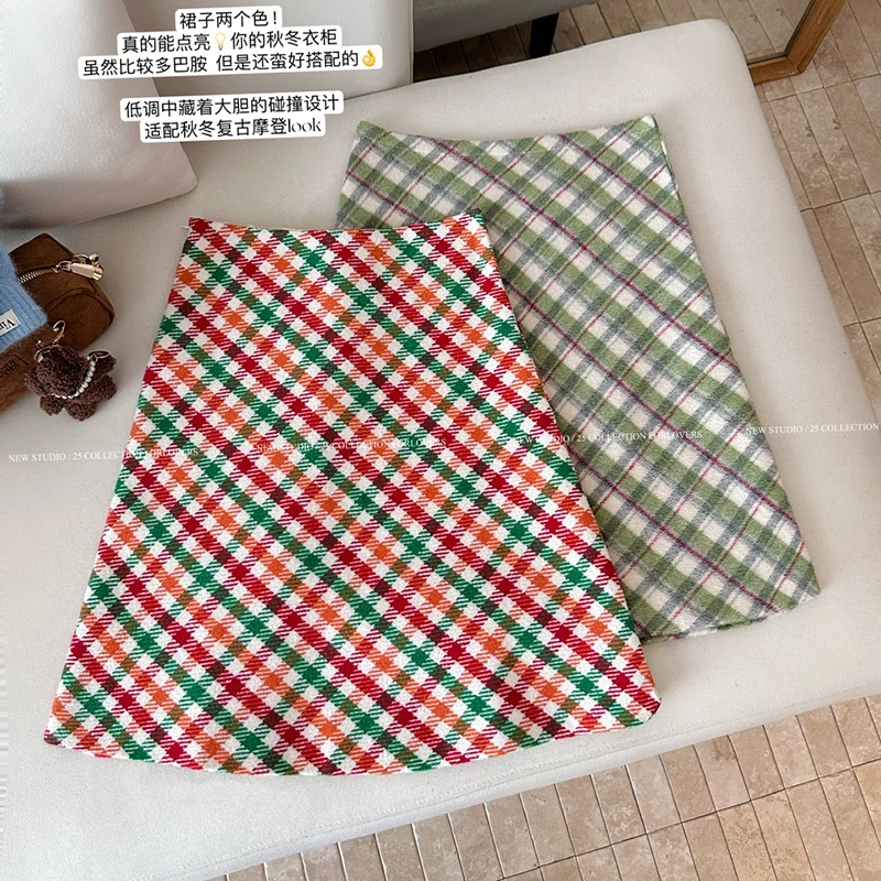 

Корейская мода, замшевые мини-юбки с заклепками, женская зеленая юбка на шнуровке с высокой талией, новинка 2026, юбка с шортами Saias Mujer