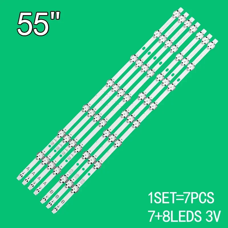 faixa de luz de fundo led para vestel 55 tipo uhd drt a b sv550ak7 55u5766db lt55c760 55c860 a 55pus6031 lux0155006 533 mm 01