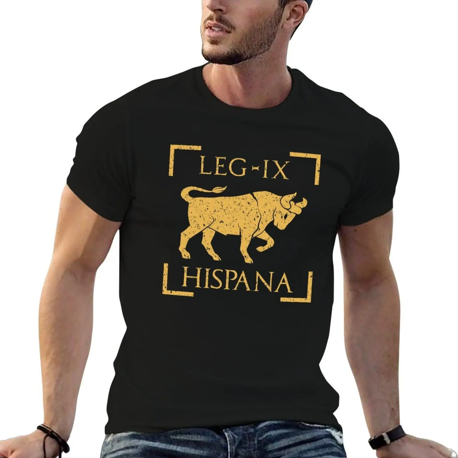 Camiseta Legio IX Hispana con emblema de Tauro, camiseta de la Legión Romana, camiseta de diseñador para hombre, camiseta de algodón 100% para hombre, camiseta de lujo