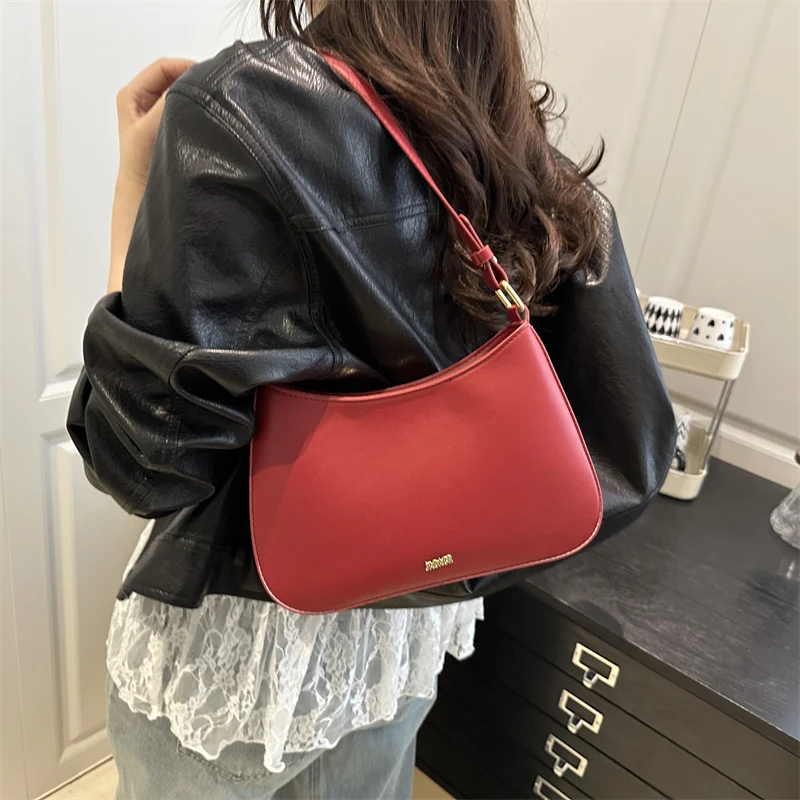 

Women's PU Leather Trendy Fashion Versatile Single Shoulder Crossbody Bag Simple Casual Commuting Outdoor Storage Bags