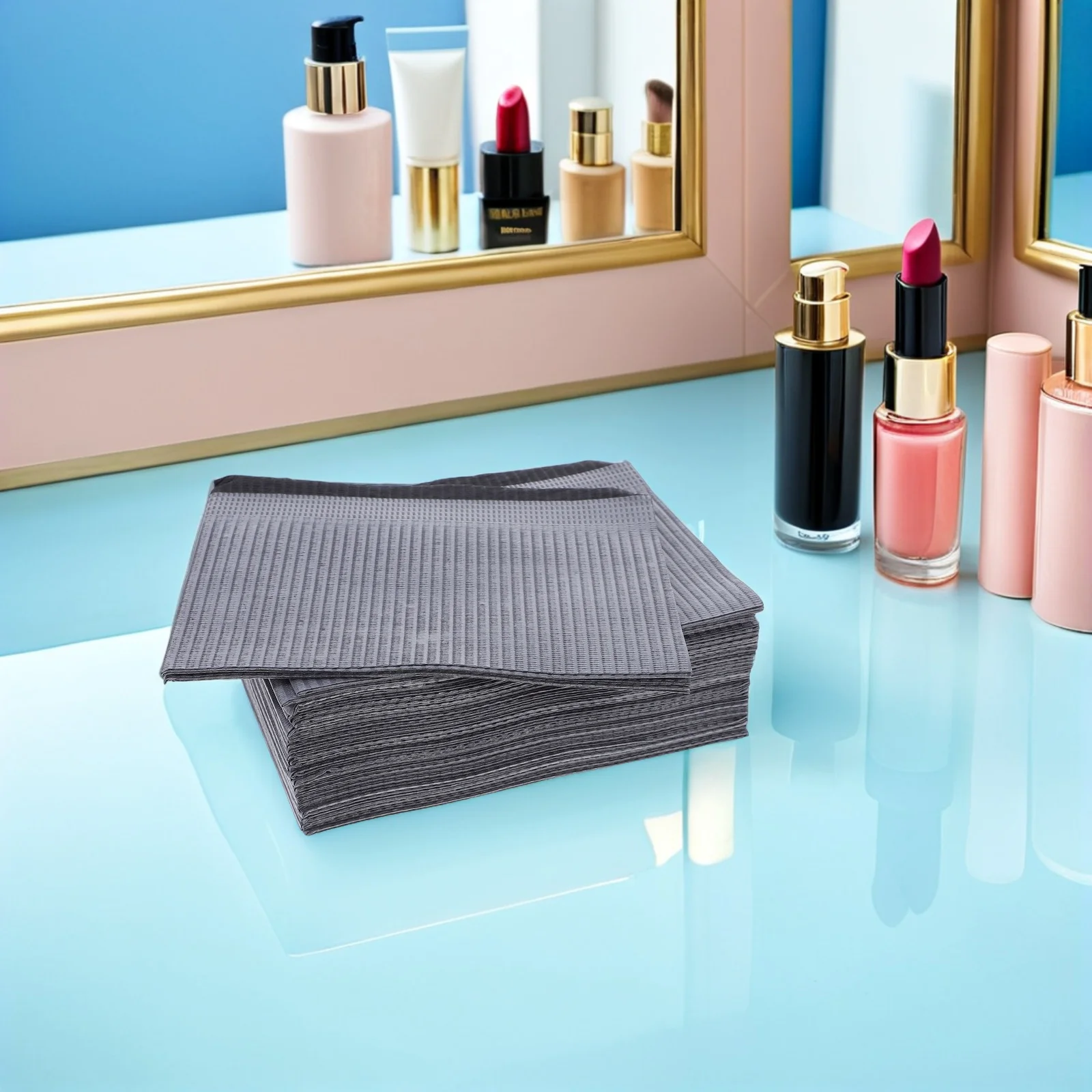 

125pcs Disposable Mat Non-Woven Manicure Table Pad Absorbent Nail Desk Mat For Salon Home Use Nail Art Supplies