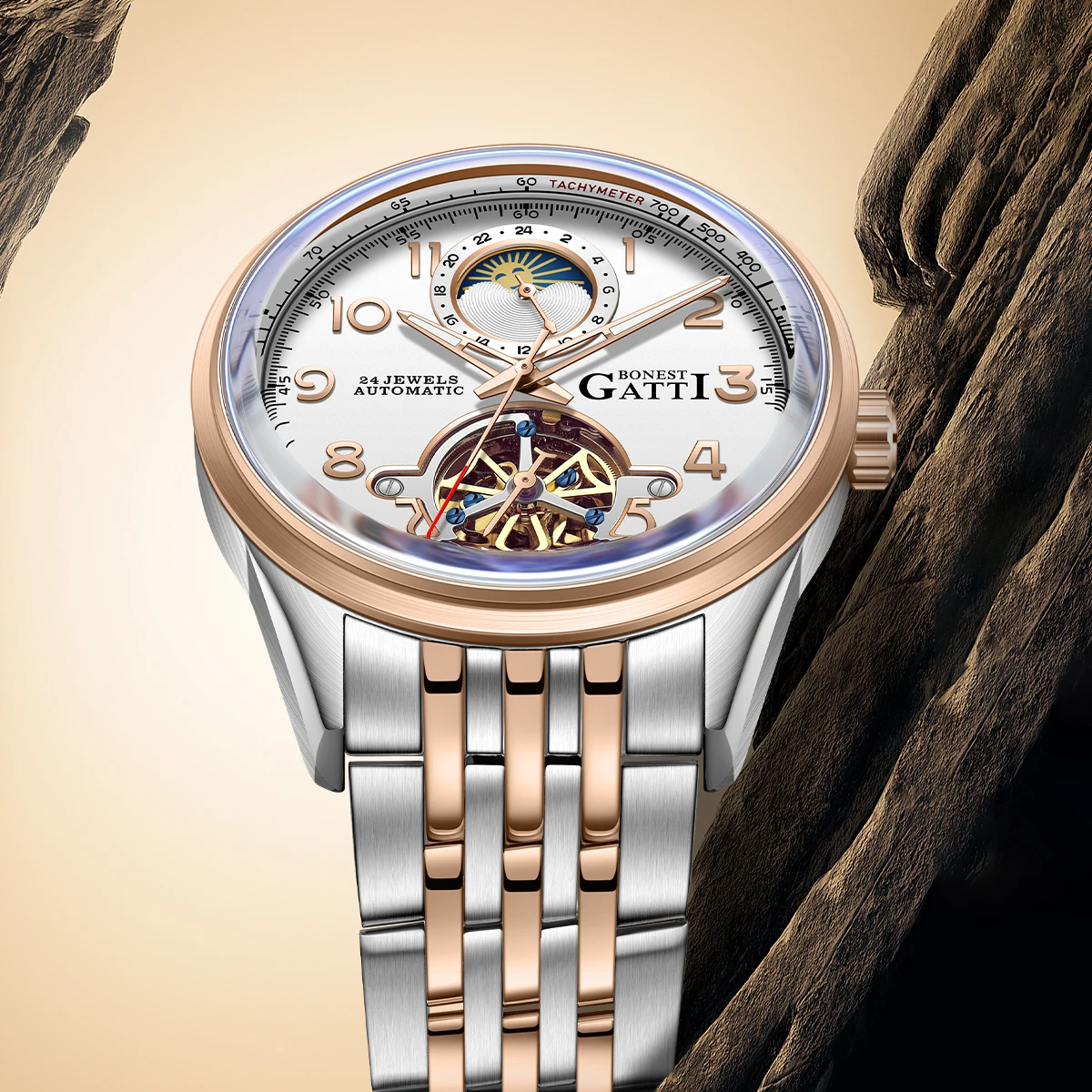 BONEST GATTI German Automatic Mechanical Watch 2026 Men's High-End Watches with Luminous Function, Suitable for Business Watches