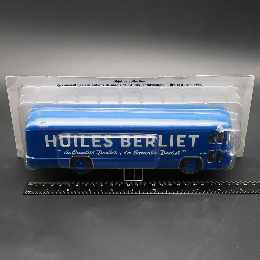

Diecast Ixo 1:43 Scale Bus French Coach Berliet PLR Alloy Car Model Collectible Toy Gift Souvenir Display Ornament