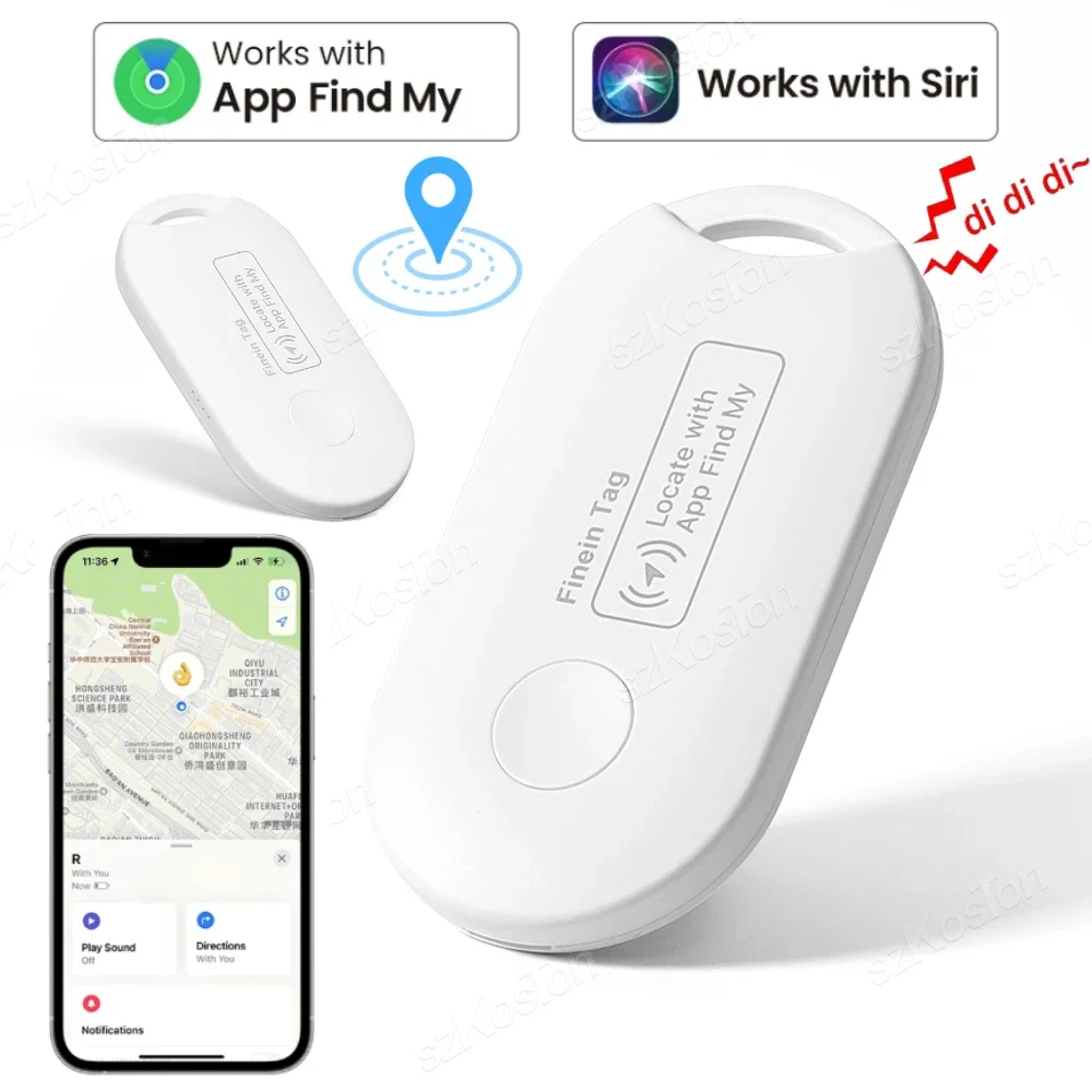 F01 Mini GPS Tracker Works with iOS Find My APP MFI Smart Tag Key Finder Anti Lose Global Locator for Wallet Car Luggage Pet Tag