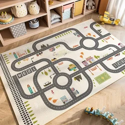 Cartoon Pattern Living Room Large Area Carpet Minimalist Children's Bedroom Carpet Toy Play Area Rug Baby Easy Care Crawling Mat