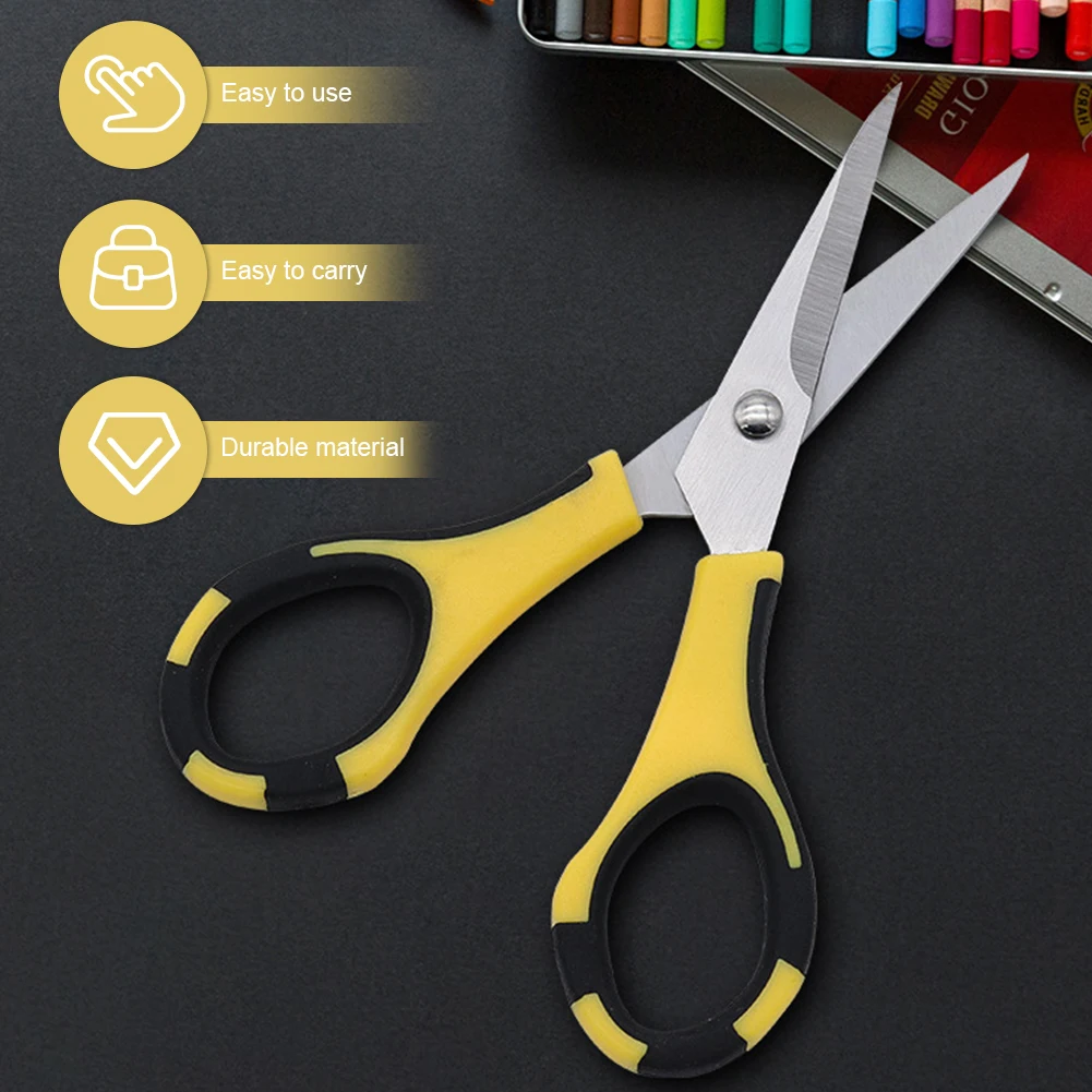 安全カバー付きの小さなクラフト精密はさみ、省力化、紙の切断、学生、カード作成、人間工学に基づいた、オフィス、子供、大人