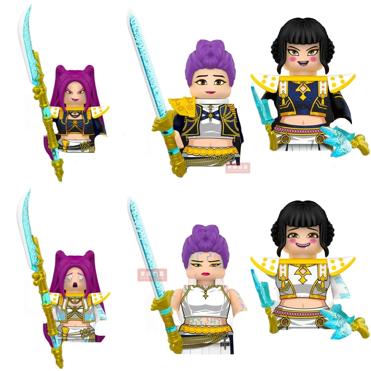 Nouveau Kpop chasseurs de démons Mini figurine blocs de construction jouet périphériques bureau décoration Collection figurines modèle jouet pour enfant