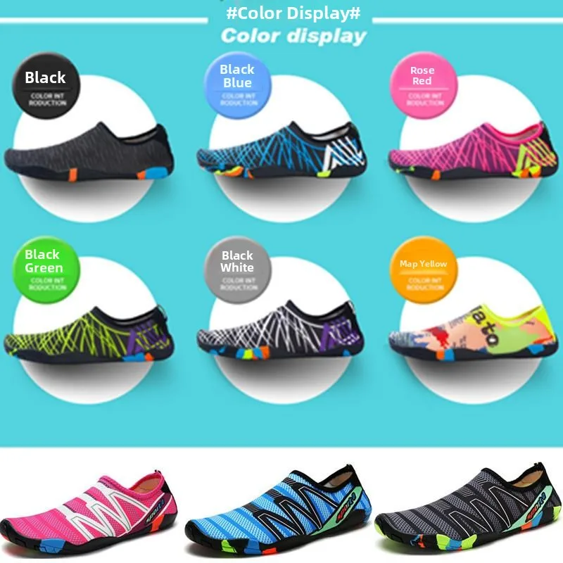 Direct Sale Diving Snorkeling Water Crossing Shoes Outdoor Beach Swimming Couple Skin-Friendly Shoes Men's Women's Hiking Cam...
