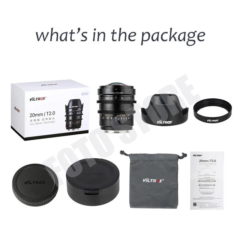 Viltrox S 20mm T2.0 Cine Lens Full Frame Manual Focus Wide-angle Lens for Lumix S1R S1 S1H SL2 L Mount Camera Lens view 6
