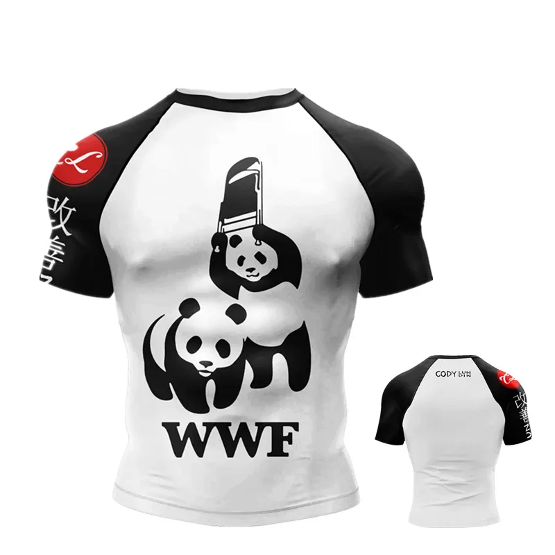 Cody Lundin-Bjj Rashguard de Compressão Masculino, Sem Gi, Jiu Jitsu, Top de Ginásio, Sublimação Rash Guard, Manga Curta, Blusa Brasil